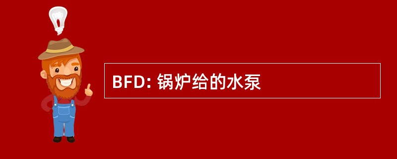 BFD: 锅炉给的水泵