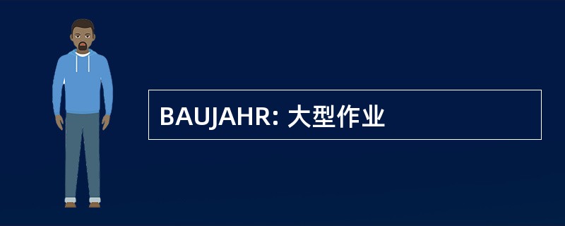 BAUJAHR: 大型作业