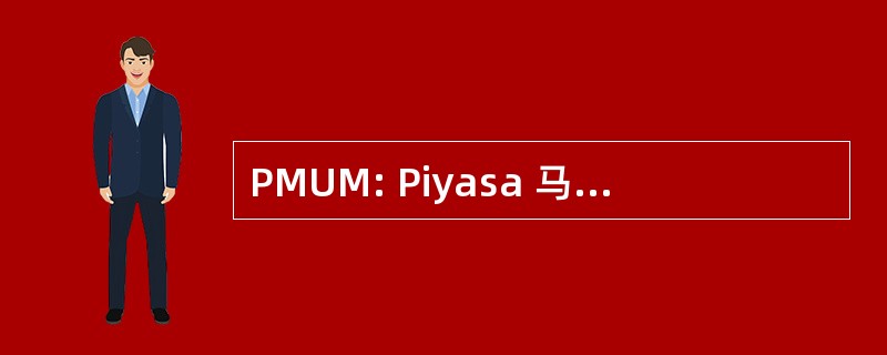 PMUM: Piyasa 马里 Uzlastirma Merkezi