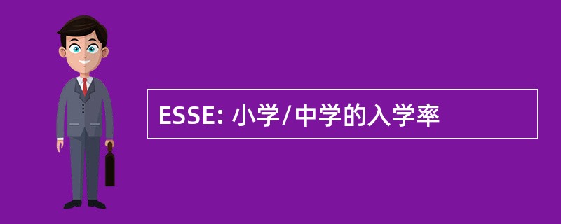 ESSE: 小学/中学的入学率