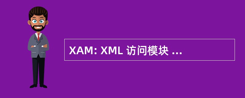 XAM: XML 访问模块 （计算机编程）