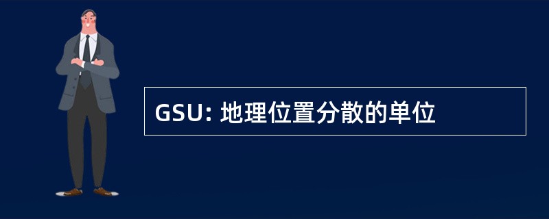 GSU: 地理位置分散的单位