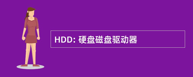 HDD: 硬盘磁盘驱动器