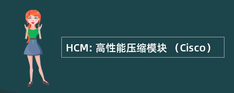 HCM: 高性能压缩模块 （Cisco）