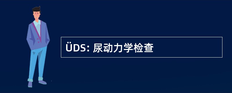 ÜDS: 尿动力学检查