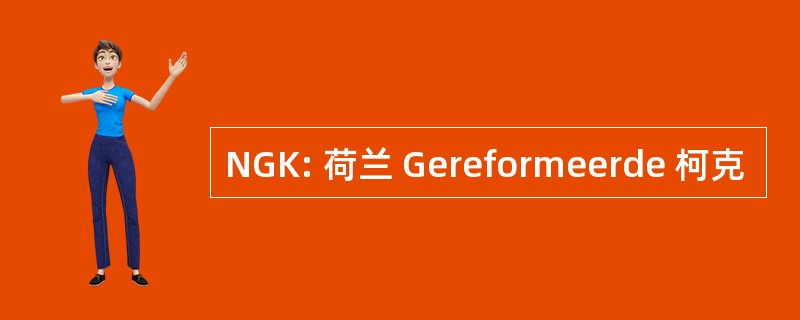 NGK: 荷兰 Gereformeerde 柯克