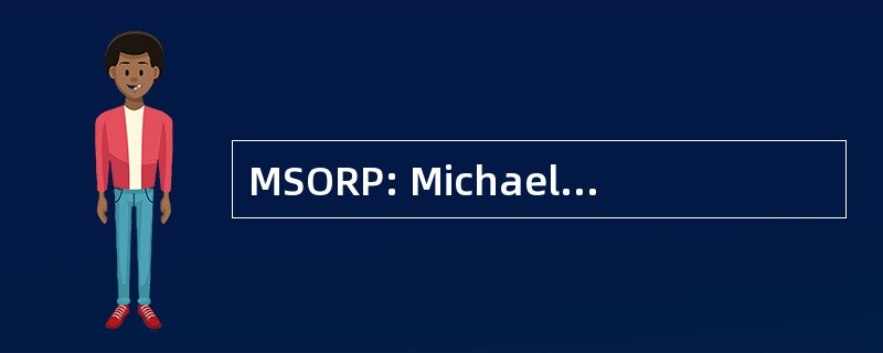 MSORP: Michael 斯科特口述记录项目