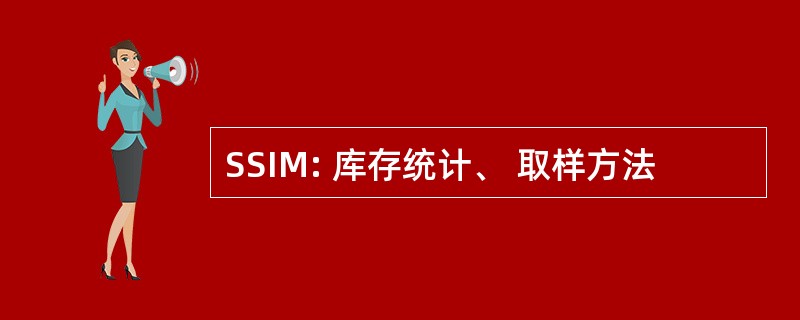 SSIM: 库存统计、 取样方法