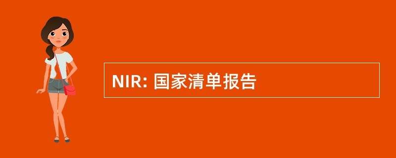 NIR: 国家清单报告