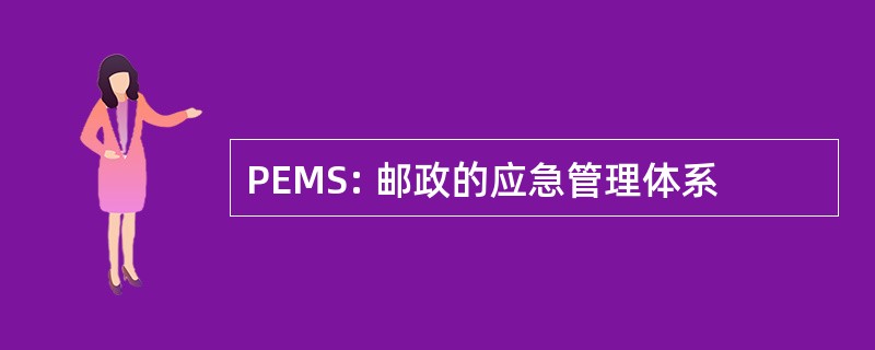 PEMS: 邮政的应急管理体系