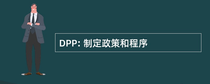 DPP: 制定政策和程序