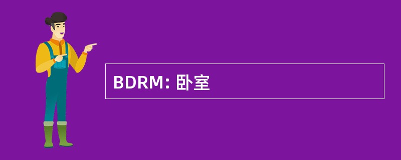 BDRM: 卧室