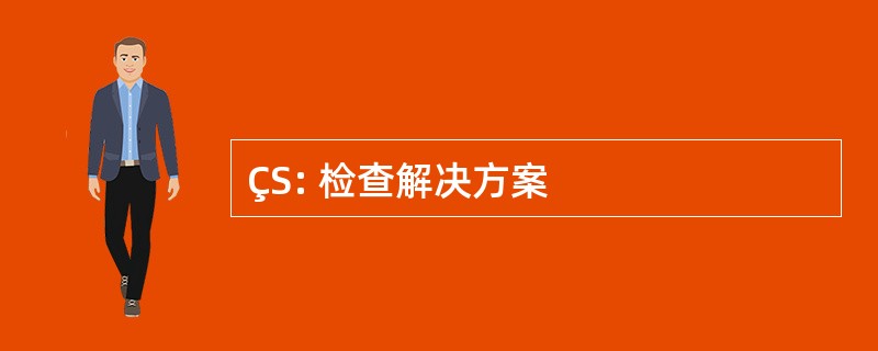 ÇS: 检查解决方案