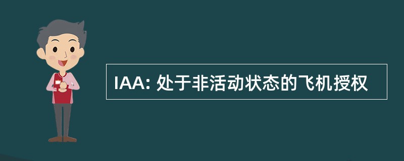 IAA: 处于非活动状态的飞机授权