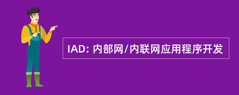 IAD: 内部网/内联网应用程序开发