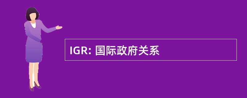 IGR: 国际政府关系