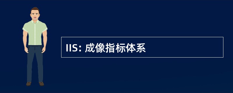 IIS: 成像指标体系