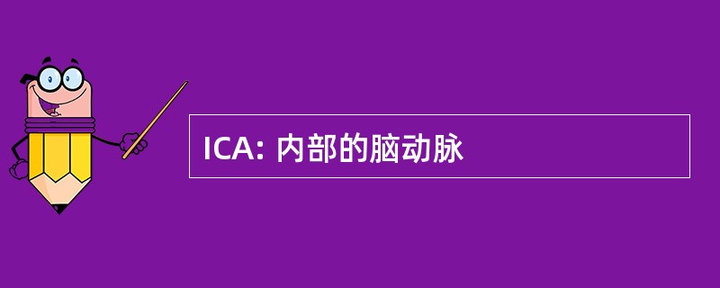 ICA: 内部的脑动脉