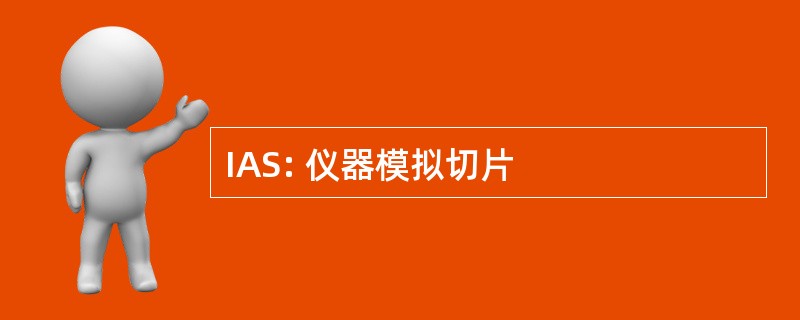 IAS: 仪器模拟切片