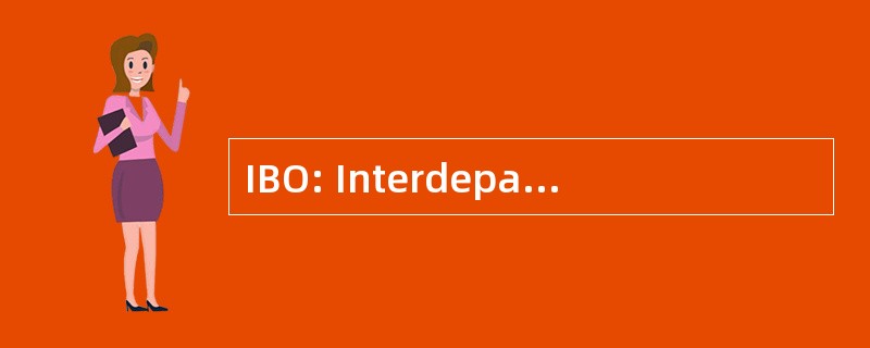 IBO: Interdepartementale Beleidsonderzoek