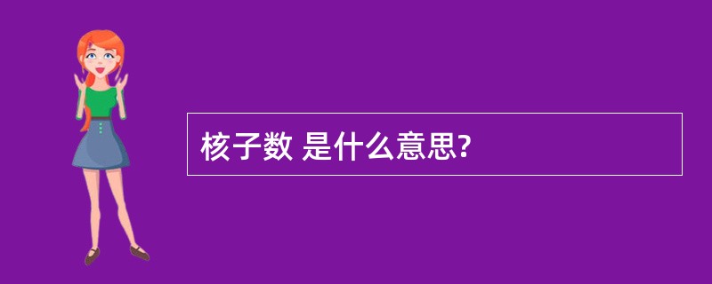 核子数 是什么意思?