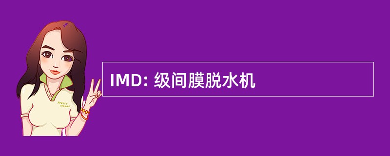 IMD: 级间膜脱水机