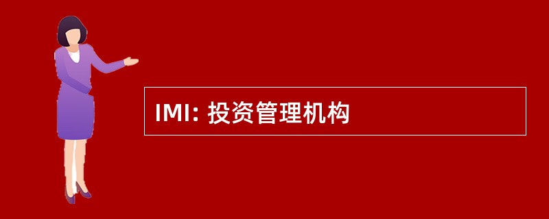 IMI: 投资管理机构