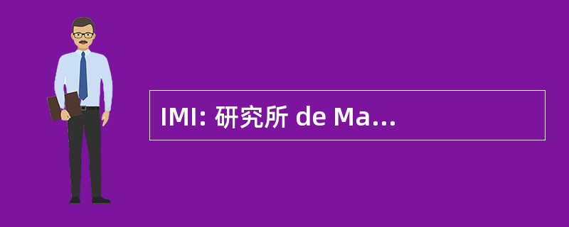 IMI: 研究所 de MatemÃ¡tica Interdisciplina