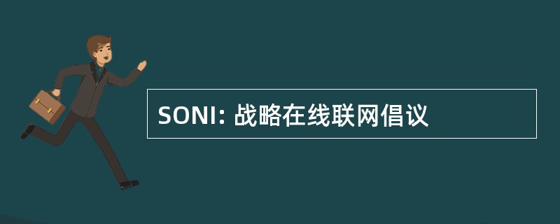 SONI: 战略在线联网倡议