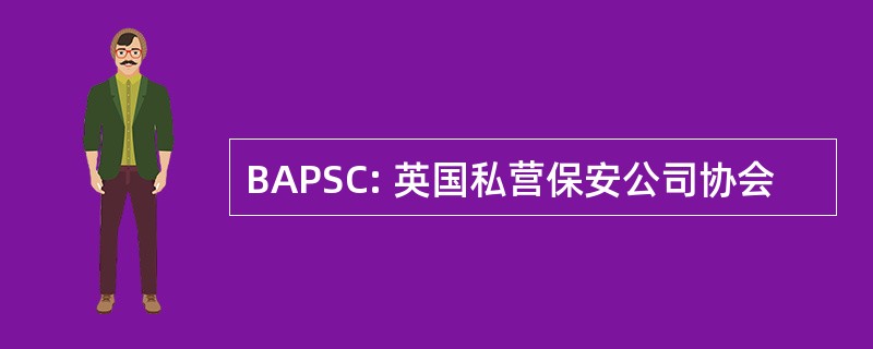 BAPSC: 英国私营保安公司协会