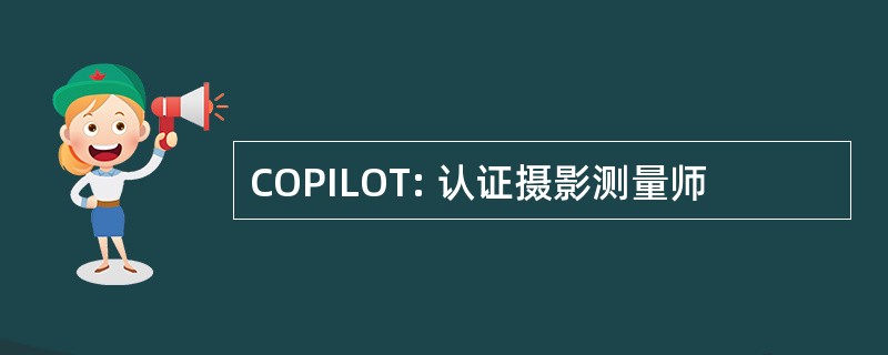 COPILOT: 认证摄影测量师