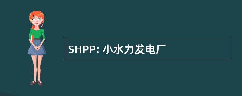 SHPP: 小水力发电厂