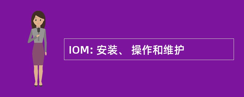 IOM: 安装、 操作和维护