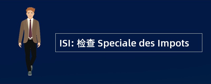 ISI: 检查 Speciale des Impots