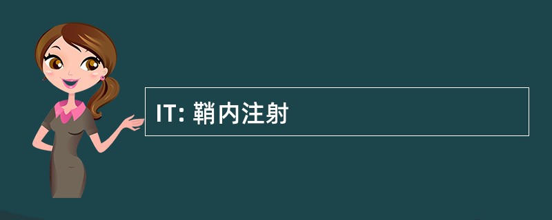 IT: 鞘内注射