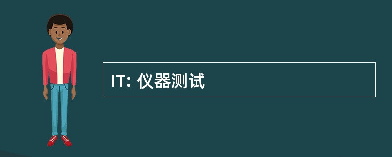 IT: 仪器测试