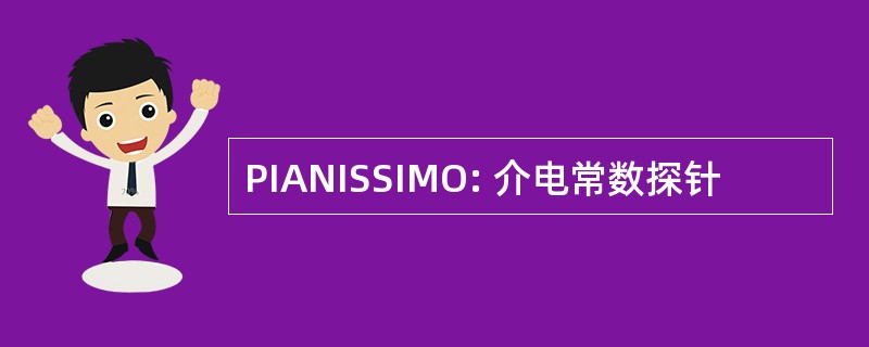 PIANISSIMO: 介电常数探针