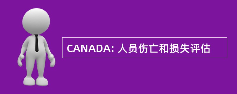 CANADA: 人员伤亡和损失评估