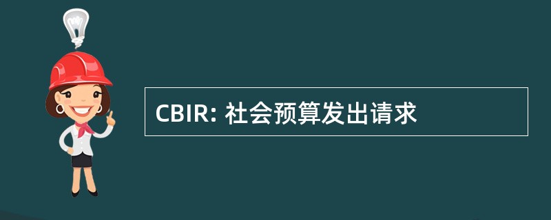 CBIR: 社会预算发出请求