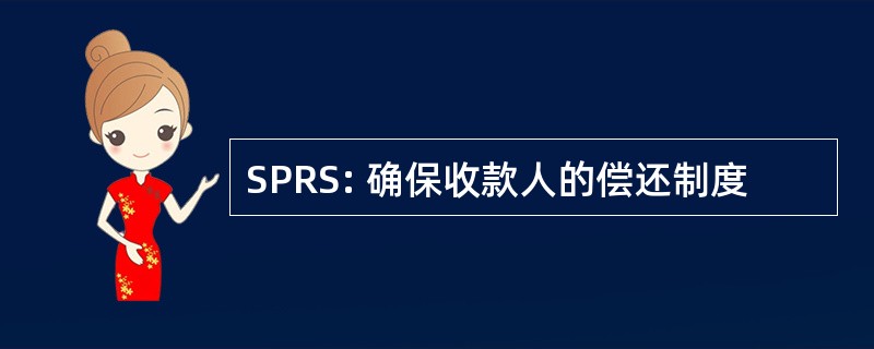 SPRS: 确保收款人的偿还制度