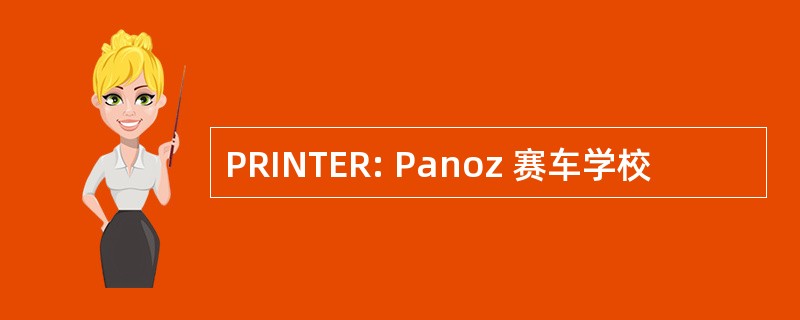 PRINTER: Panoz 赛车学校