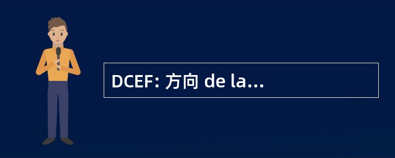 DCEF: 方向 de la 法国西非经济与金融