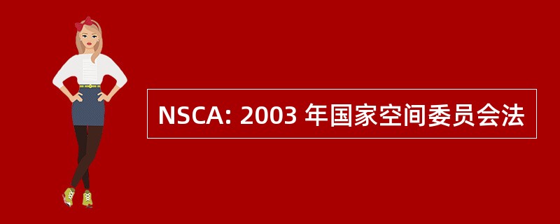 NSCA: 2003 年国家空间委员会法