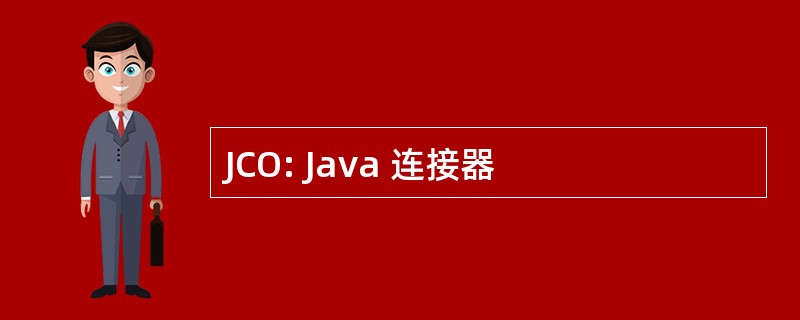 JCO: Java 连接器