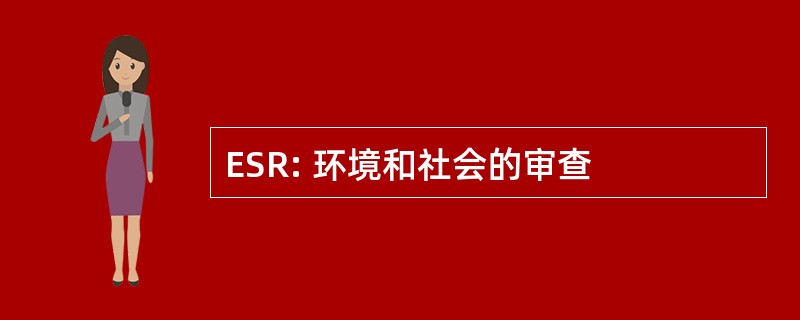 ESR: 环境和社会的审查