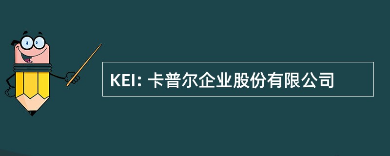 KEI: 卡普尔企业股份有限公司