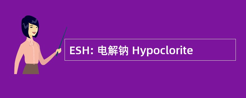 ESH: 电解钠 Hypoclorite