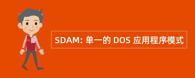 SDAM: 单一的 DOS 应用程序模式