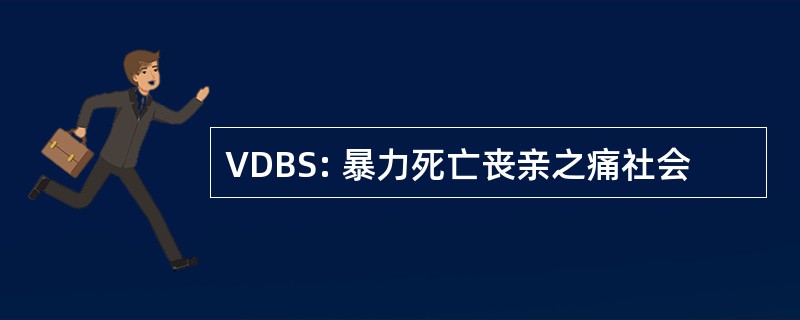 VDBS: 暴力死亡丧亲之痛社会