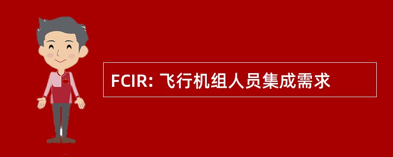 FCIR: 飞行机组人员集成需求